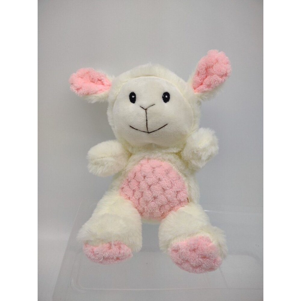 PLUSH LAMB Sheep Easter White Pink Quilt Stuffed Animal Inter-American Products